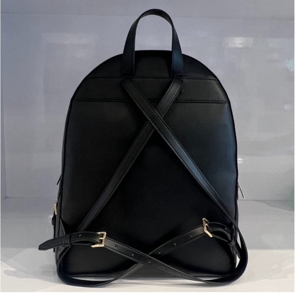 Michael Kors Jaycee Medium Pebbled Leather Backpack Black - Picture 10 of 12